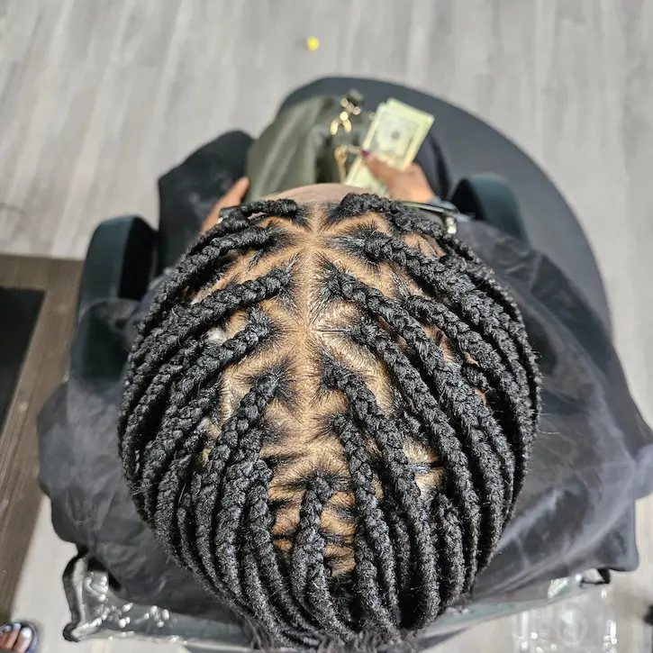 SMALL TRIANGLE KNOTLESS BRAIDS